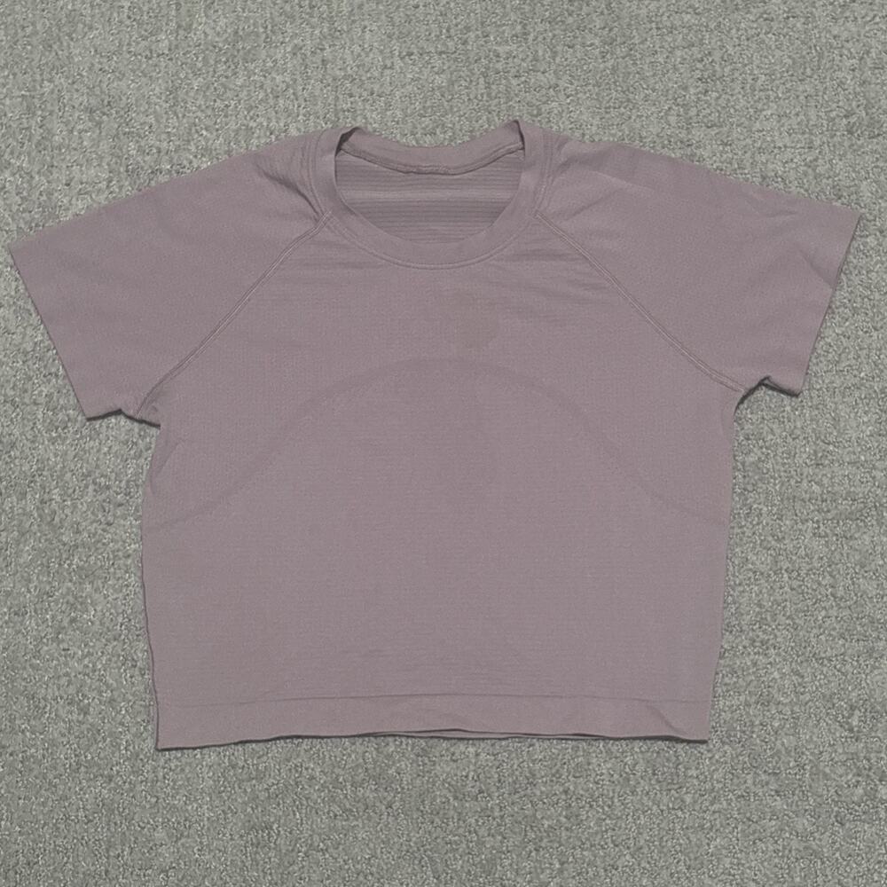 Lululemon Swiftly Tech Cropped Short-Sleeve Shirt 2.0 Lavender Size 6